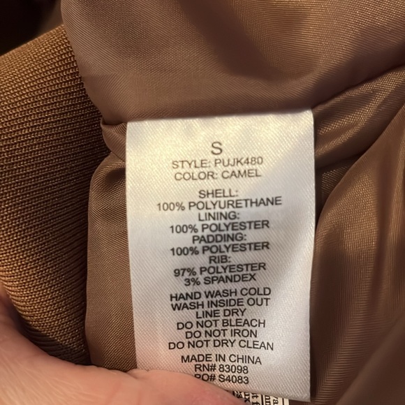 Faux Leather Puffer Jacket - Picture 4 of 4